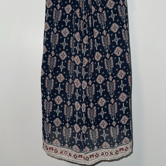 Hollister Mini Slip Dress w Boho Print Navy Blue Women’s S Small - Picture 10 of 14